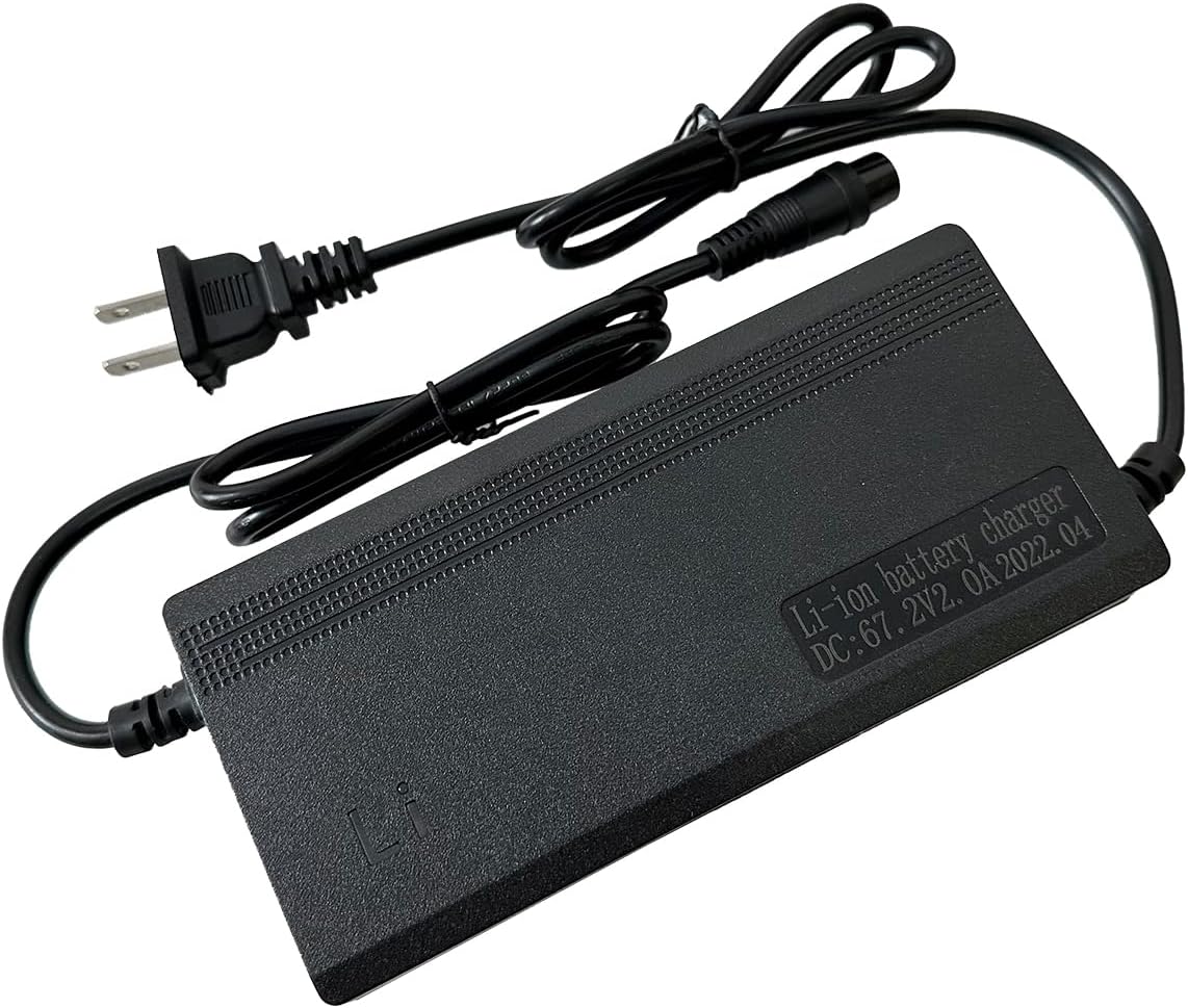 Fast & Safe Scooter Charger 3-Prong 60V 2A Universal Compatible Charging Adapter