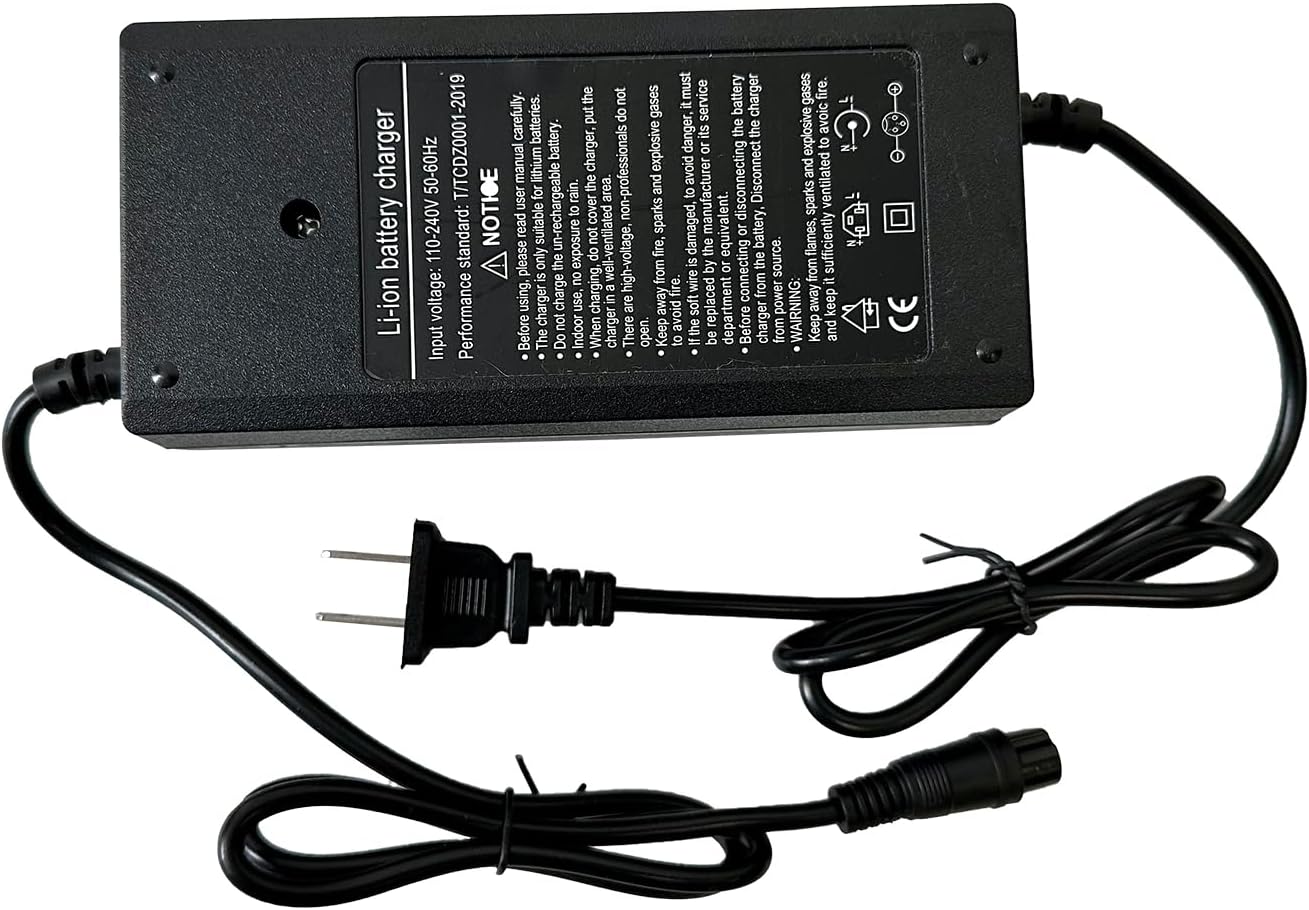 Fast & Safe Scooter Charger 3-Prong 60V 2A Universal Compatible Charging Adapter