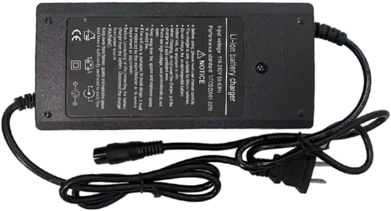 Fast & Safe Scooter Charger 3-Prong 60V 2A Universal Compatible Charging Adapter